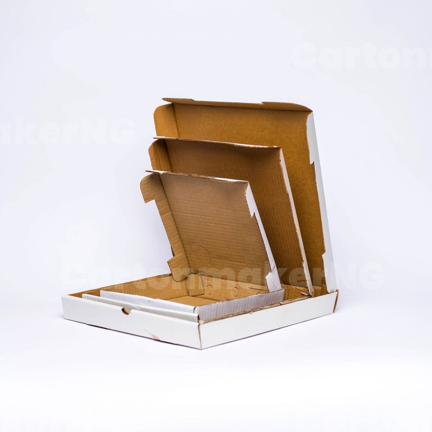 White Pizza Box By CartonMakerNG