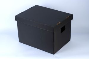 Durable Black Archive Box | Secure Document Storage & More